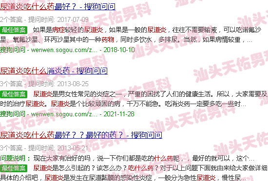 汕头尿道炎症状吃什么药