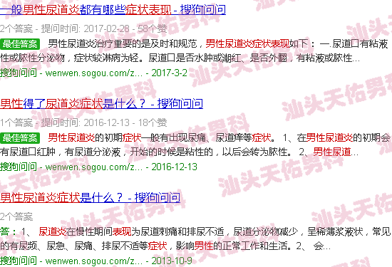 汕头男性尿道炎症状表现及用药
