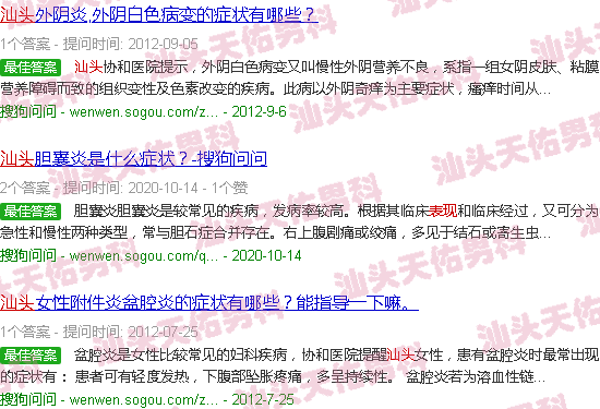 汕头炎症的表现