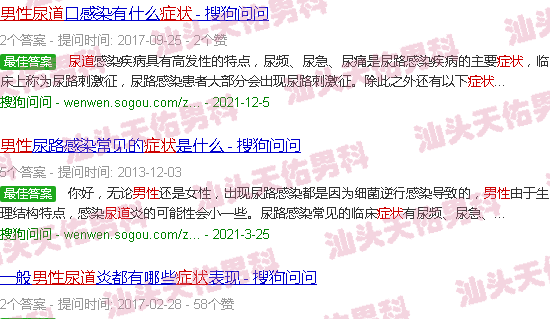 汕头男人尿道发炎症状