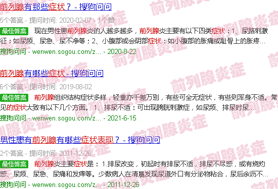 汕头前列腺的症状表现