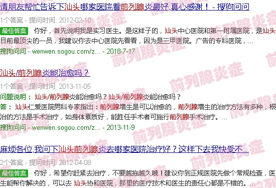 汕头前列腺疾病