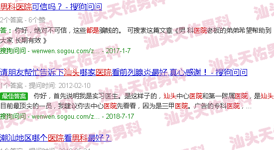 汕头男科医院都是真的吗