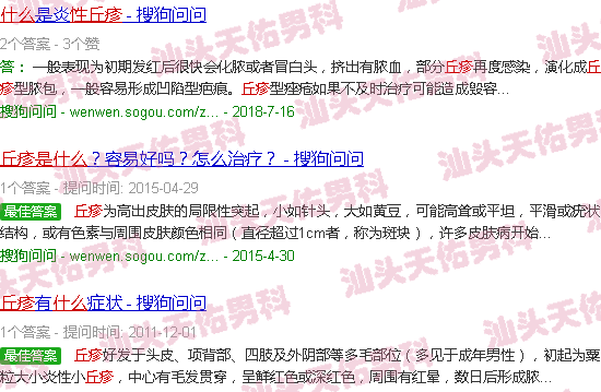汕头炎症性丘疹是什么样子