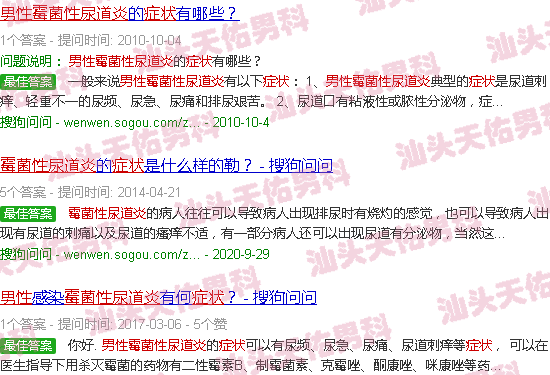 汕头男性霉菌性尿道炎症状