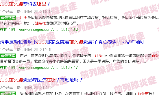 汕头前列腺在哪里