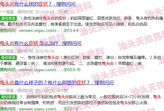 汕头男性龟头炎症状图片