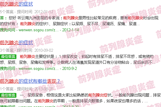 汕头前列腺炎表现