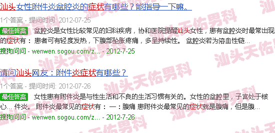 汕头发炎症状