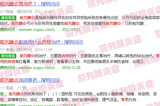 汕头前列腺炎四大常用药