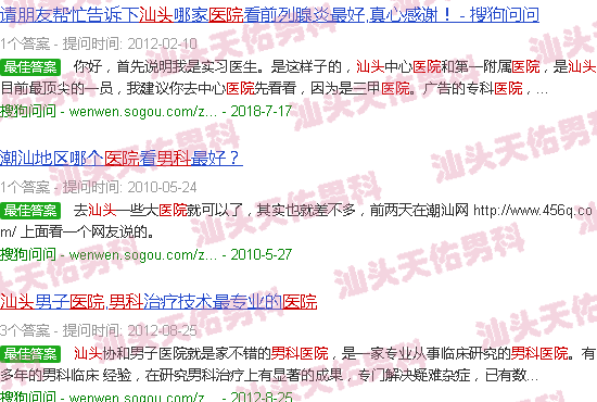 汕头男科医院误区多